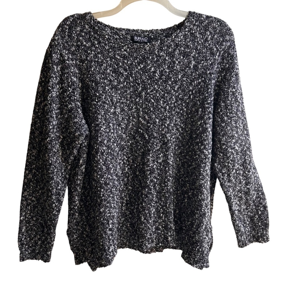 Buffalo David Bitton Cotton Blend Tweed Cowl Neck Sweater